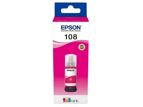 ⁦בקבוק דיו 108 EcoTank bottle למדפסת פוטו⁩ – תמונה ⁦3⁩